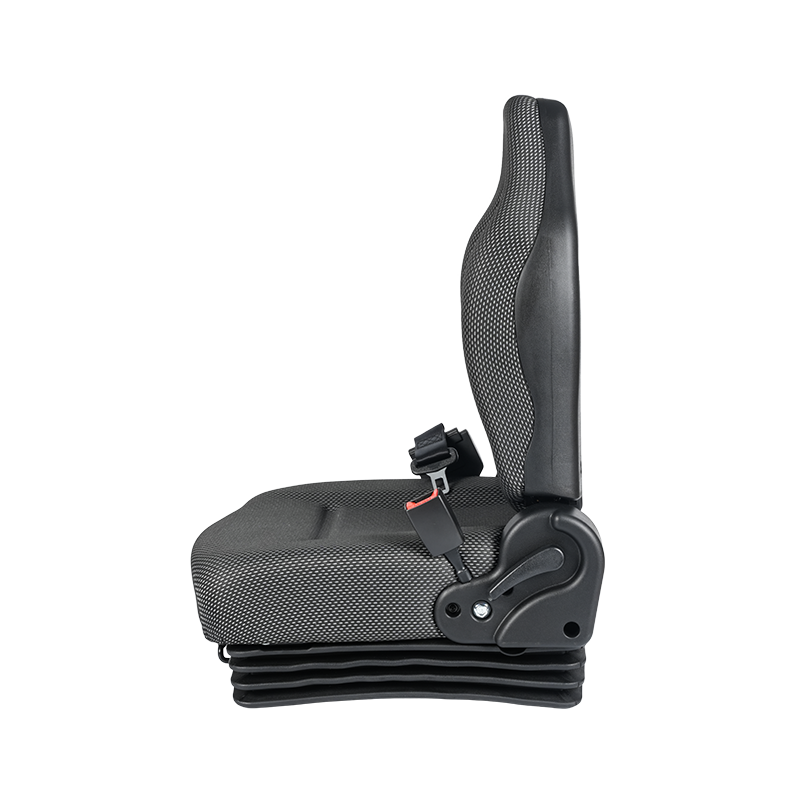 BF6-3 EN13490 Suíochán trucail reach deimhnithe IT1 le crios sábhála in-aistarraingthe & ionsú turraing & lasc OPS le haghaidh forklifts ceallraí litiam Ag luí le Hyster, Jungheinrich