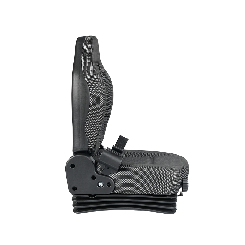 BF6-3 EN13490 Suíochán trucail reach deimhnithe IT1 le crios sábhála in-aistarraingthe & ionsú turraing & lasc OPS le haghaidh forklifts ceallraí litiam Ag luí le Hyster, Jungheinrich