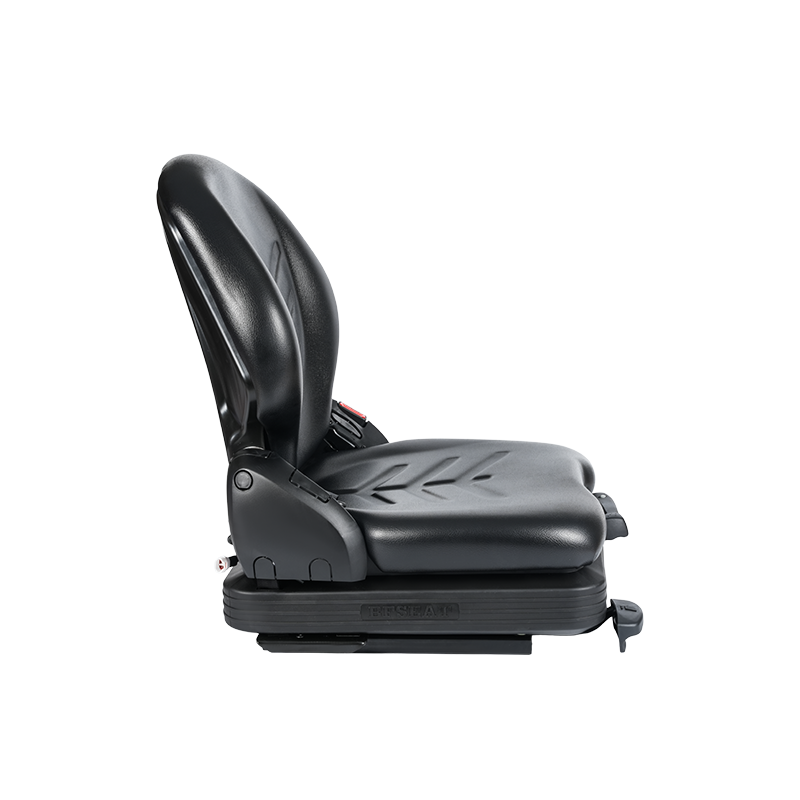 Suíochán Fionraí Meicniúla Athsholáthair Vinyl BF16 Íseal le haghaidh Trealamh Ardaithe Láimhseála Ábhar - Dubh le EN13490 IT1+IT2