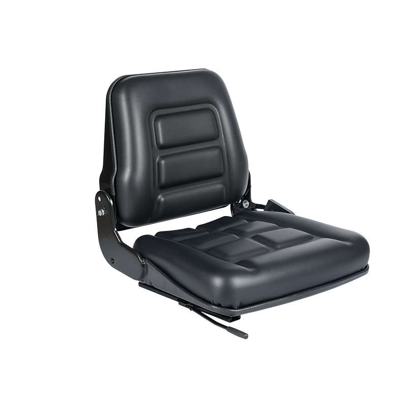 BF1-2 Suíochán forklift cúl fillte vinil dubh cost-éifeachtach do loingis feithiclí stórais