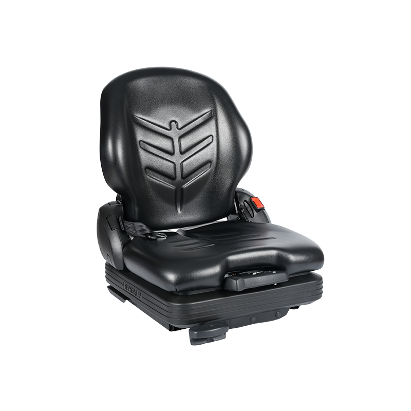 Suíochán Fionraí Meicniúla Athsholáthair Vinyl BF16 Íseal le haghaidh Trealamh Ardaithe Láimhseála Ábhar - Dubh le EN13490 IT1+IT2